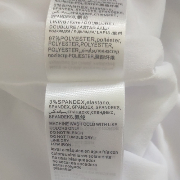 Bebe White Embroidered Trim Jumpsuit - Size 10 - Picture 8 of 8